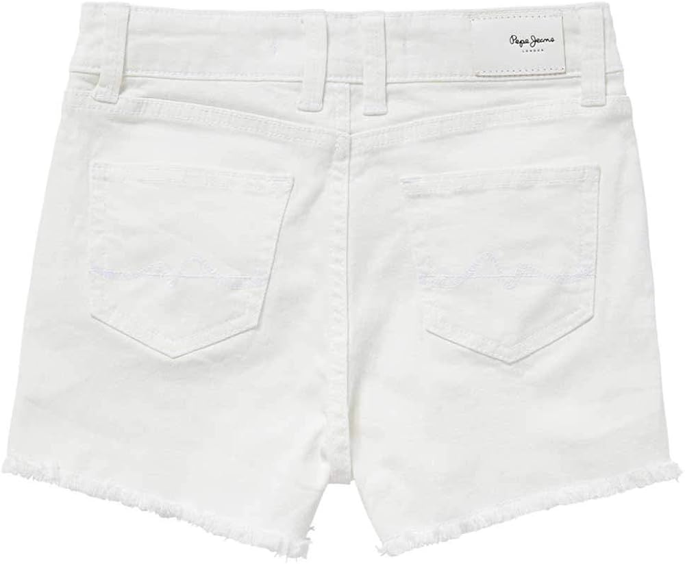 girls white bermuda shorts