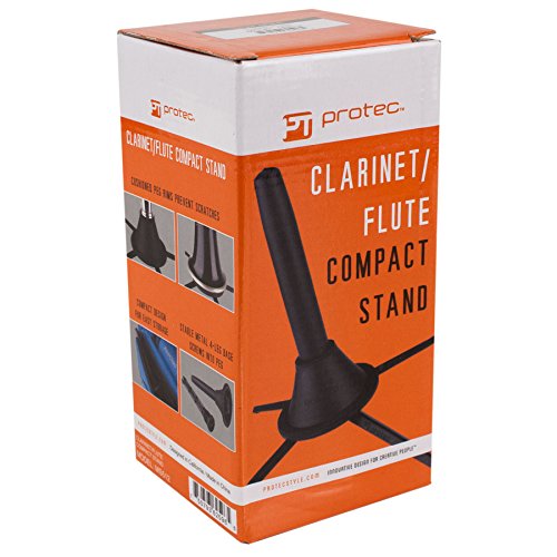 image for Protec Clarinet Stand or Flute Stand, Portable Compact Folding Design 