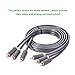 Ugreen 3RCA Male to 3RCA Male Stereo Audio Video Cable RG59 Gold Plated for Connecting Your VCR, DVD, HD-TV, and Other Home Theater Audio/Video Equipment ,15ft/5m