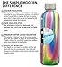 Simple Modern 17oz Bolt Sports Water Bottle - Stainless Steel - Double Wall Vacuum Insulated - Leak Proof Bottle Pattern: Rainbow