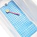 Wimaha XL Bathtub Mat, Bath Shower Mat Non Slip for Bathroom, Machine Washable, Ideal for Kids Toddler Senior, 39 x 16, Blue