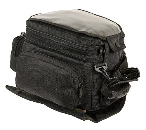 MOTORCYCLE MOTORBIKE EXTRA LARGE MAGNETIC TANK BAG NYLON BACK PACK BLACK NEW