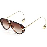 SODQW Oversized Aviator Sunglasses for Women With Earring Trendy Large Big XL Size 2026 Designer Ladies Shades