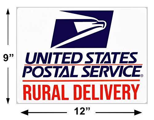 Rural Delivery Magnetic Sign for U.S. Mail, 9" x 12"