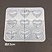 Yalulu UV Resin Jewelry Silicone Mold Heart Resin Charms Pendant Molds for DIY Decorate Making Jewelry