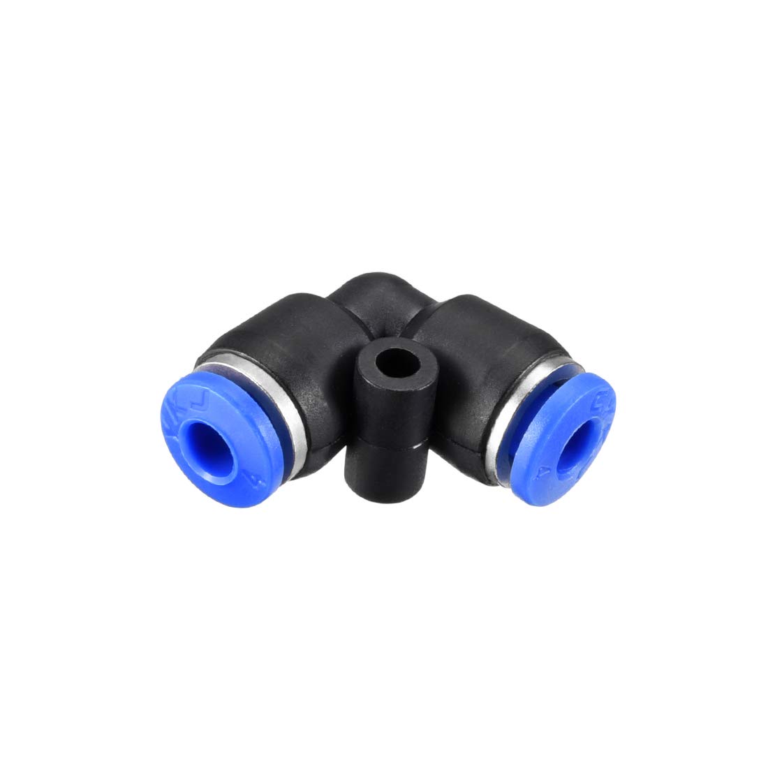 sourcing map Plastic Elbow Push to Connect Tube Fitting 4mm Tube OD Pneumatic Air Push Fit Lock Fitting Blue 10pcs