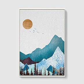 Framed Home Artwork Nordic Style Abstract Color for...