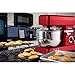 Stand Mixer, 600W Tilt-Head Kitchen Electric Food Mixer with 6-Speed Control, 5-Quart Stainless Steel Bowl, Dough Hook, Whisk, Beater, Splash Guard (red)