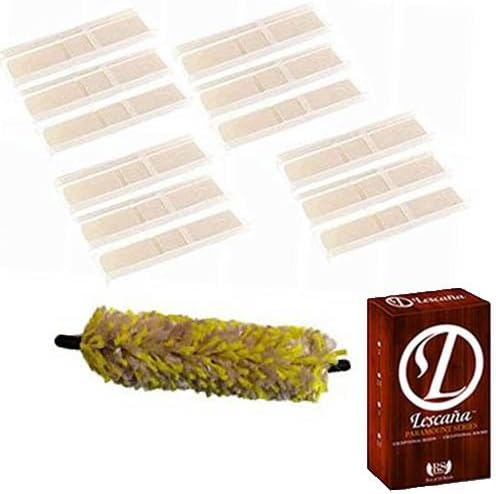 Lescana Paramount Series Soprano Saxophone Reeds 12 PACK (Size 3.5) with Bonus Soprano Sax Mouthpiece Saver
