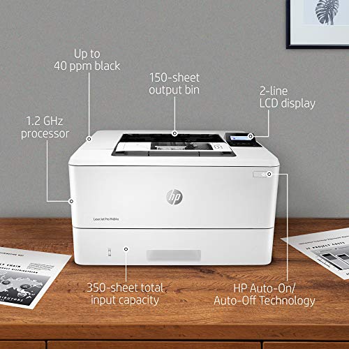 HP LaserJet Pro M404n Laser Printer With Built in Ethernet Security 