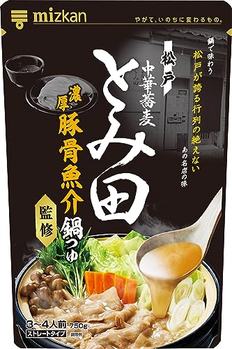 ミツカン 中華蕎麦とみ田監修 濃厚豚骨魚介 鍋つゆ 750g [名店監修] 鍋の素