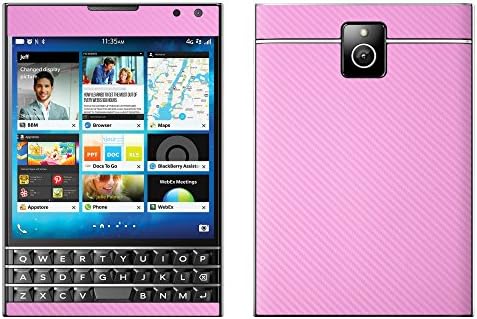 Decalrus - Blackberry Passport PINK Carbon Fiber skin skins decal for case cover wrap CFpassportPink