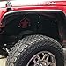 MAIKER Compatible with Front and Rear Inner Fender Liners w/Five Star Logo 2007-2017 Wrangler JK JKU 4WD Lightweight Aluminum Design Black