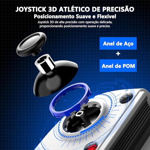 GODREAM Controle de Jogos no Celular Sem Fio Extensível para iPhone/Android, Gamepad para Celular Bluetooth 5.0 com Design Ergonômico, Compatível com iOS, Tablets Samsung e Dispositivos Móveis (Preto)