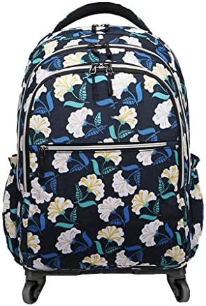 Cooralledtooere Reversible push-pull dual-purpose universal wheel light travel bag, three-layer zipper waterproof trolley bag, pullable folding men and women backpack duffel bag, canvas waterproof fab
