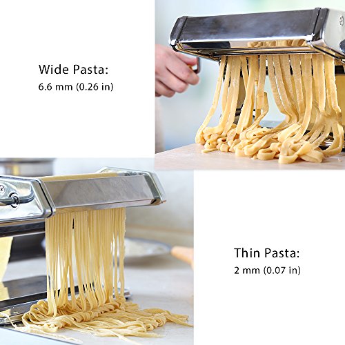 5 Adjustable+Thickness+Settings+Spaghetti+Fettuccini