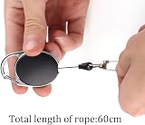 ZHIYE 5 Pcs Retractable Badge Reel Clips Key Belt Holder ID Card 60cm view 4