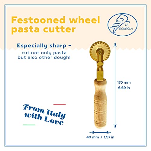 La Gondola Homemade Pasta Cutter Festooned Wheel Italian Pasta