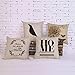MILIANG Decorative Sofa Pillow Covers Cotton Linen Cushion Case Standard 18x18 for Throw Pillow Set of 4