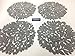 SHA Make Hollow Out Wool Felt Heat Insulation Table Round Indoor or Outdoor Placemats Charger 4pcs,Size 14''(14 Gray)