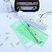 Boao 9 Pieces Geometric Drawing Templates Clear Green Building Formwork Stencils Plastic Measuring Rulers for Building and Studying