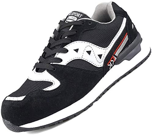 Lhwsn Unisex Steel Toe Safety Shoes Lightweight Breathable Mesh Anti-Smashing Stab-Resistant Insulated Shoes Work Trainers