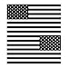 Yoonek Graphics American Flag United States Decal Sticker for Car Window, Laptop, Motorcycle, Walls, Mirror and More. # 816 (4