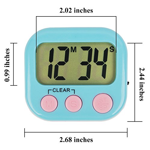 6 Pack Digital Timer for Teacher Small Timers for Kids Back