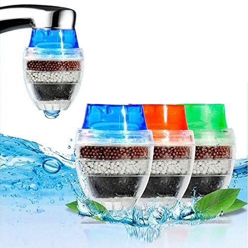 Kitchen Water Purifier,ASDOMO Coconut Carbon Water Filter Faucet Tap Purifier Home Random Color 1PCS