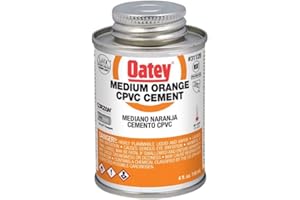 Oatey 31128 CPVC Medium Orange Cement, 4-Ounce