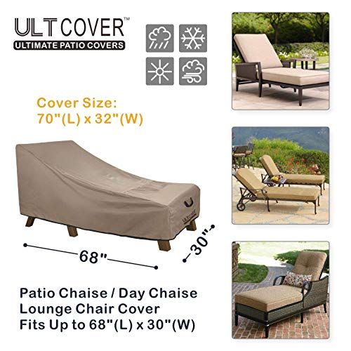 ULTCOVER Waterproof Patio Lounge Chair Cover 2 Pack 68L x 30W x 30H