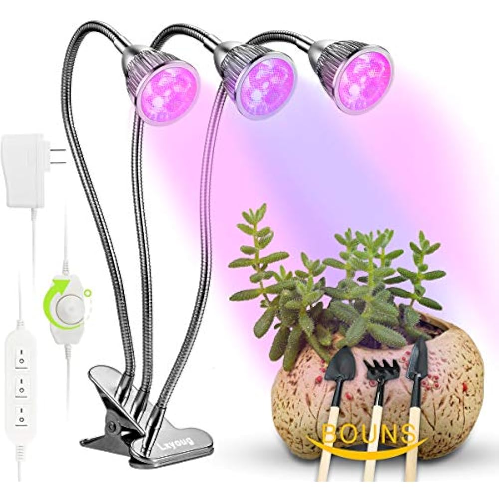 Grow Light, LED Lights For Indoor Plants, Stepless Dimmable 15W 15LEDs