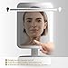 Lavany LED Illuminated Cosmetic Mirror, Lighted Makeup Mirror with 10x Magnification Vanity Mirror, Bright & Dimmable Natural Light, 180° Rotation, Battery or USB Powered