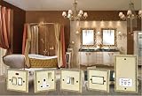 A5 Products Polished Brass Georgian 1 Gang 13A Single Wall Plug Socket White view 4