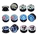 Longbeauty 4/6 Pairs Mixed Patterns Punk Acrylic Screw Tunnel Stretcher Ear Stretcher Kit Piercing Earring IN 2 Style
