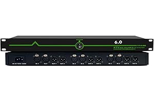 Vituord Professional Feedback Suppressor, 6-in 6-Out Microphone Anti-Howling Feedback Frequency Shifter, Microphone Stage Ktv Effector, for Performance Stage Conference