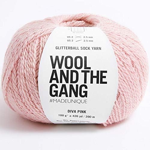Wool and the GangGlitterball Sock 208 Diva Pink