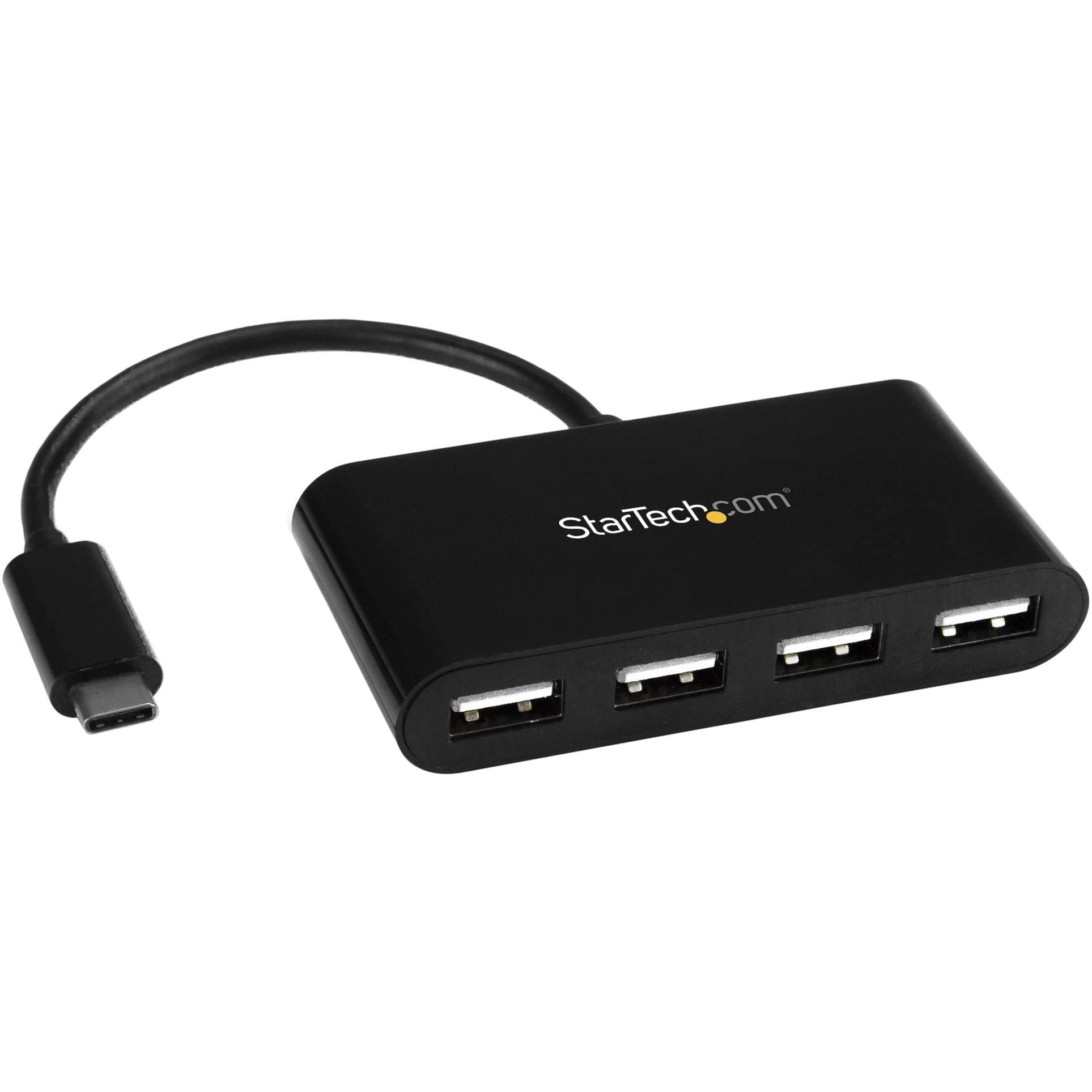 StarTech.com 4-Port USB-C Hub - USB-C to 4x USB-A Hub Adapter - Mini USB 2.0 Hub - Bus-powered USB Type-C Port Expander (ST4200MINIC)