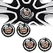 4PCS 65MM 2.56'' Auto Car Styling Accessories Emblem Badge Sticker Wheel Hub Caps Centre Cover fit for Cadillac ATS CTS EXT SRX XTS XLR (Black, 65MM)