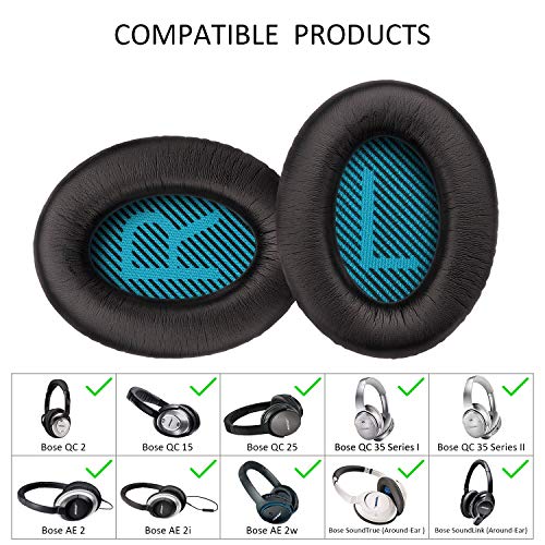 ایگرد | قیمت و خرید YOCOWOCO Replacement Earpads Ear Cushions Pads for Bose  QuietComfort QC 2 15 25 35 AE2 AE2i AE2w SoundTrue SoundLink(Around-Ear)  Headphone, Black