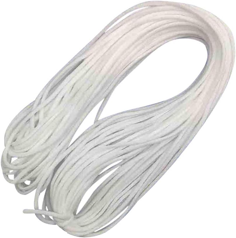 Elastic Bands Cord Stretch Width Braided Crafts Elastic Rope for Knit Sewing Crafts DIY Ear Band Loop, Bedspread, Cuff, Rubber for Mask with Nose Wire Bent Handmade Mask Elastic Line 100m