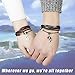 FINREZIO 6 PCS Yin & Yang Leather Bracelets and Stainless Steel Necklaces Set for Women Men Crown Bead Bracelets for Couples Jewelry Set