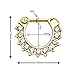 BodyJ4You Septum Clicker and Horseshoe Circular Barbell Stainless Steel 16G (1.2mm) 2PC
