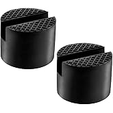 DEDC 2 Pack Universal Slotted Jack Pad Rubber Jack Guard Adapter Pad Frame Rail Protector Pinch Welds Protector