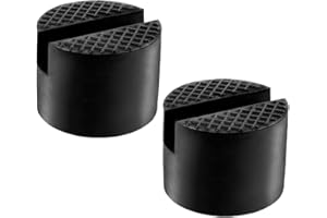 DEDC 2 Pack Universal Slotted Jack Pad Rubber Jack Guard Adapter Pad Frame Rail Protector Pinch Welds Protector