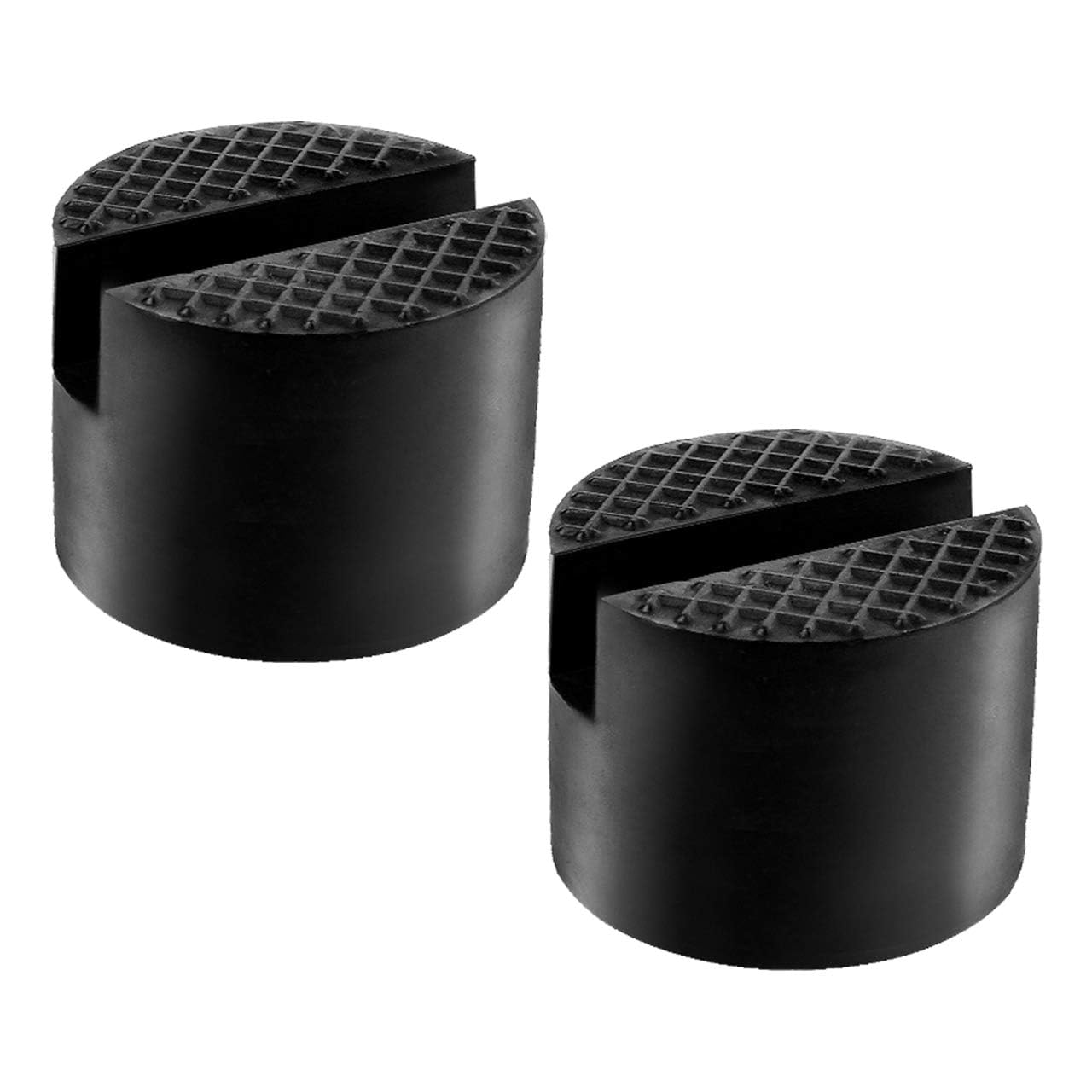 DEDC 2 Pack Universal Slotted Jack Pads Rubber Jack Pucks Frame Rail Protector Pinch Welds Protector