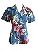 Made in Hawaii ! Women's Hibiscus Floral Hawaiian Aloha Camp Shirt