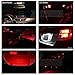 LEDpartsNow Interior LED Lights Replacement for 2011-2017 KIA Optima Accessories Package Kit + Reverse + License Plate (12 Bulbs), RED