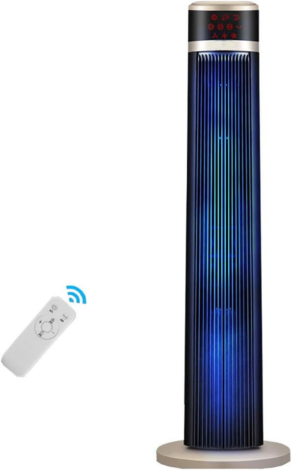 SS&DAMAI Indoor Air Conditioner Cooler Fan, Cooling Tower Fan Evaporative Air Cooler Bladeless Fan Remote Control 3 Modes for Room, Office, Kitchen-Golden
