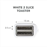 PIFCO White 2 Slice Toaster with Adjustable Browning Auto Shut-Off view 2